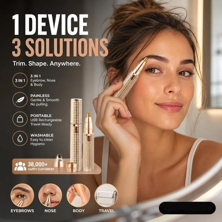 ✂️ 2026 HOT SALE⚡ Over 38,000 SOLD!  🔥 Portable Electric Eyebrow Trimmer – Interchangeable Heads 🪒