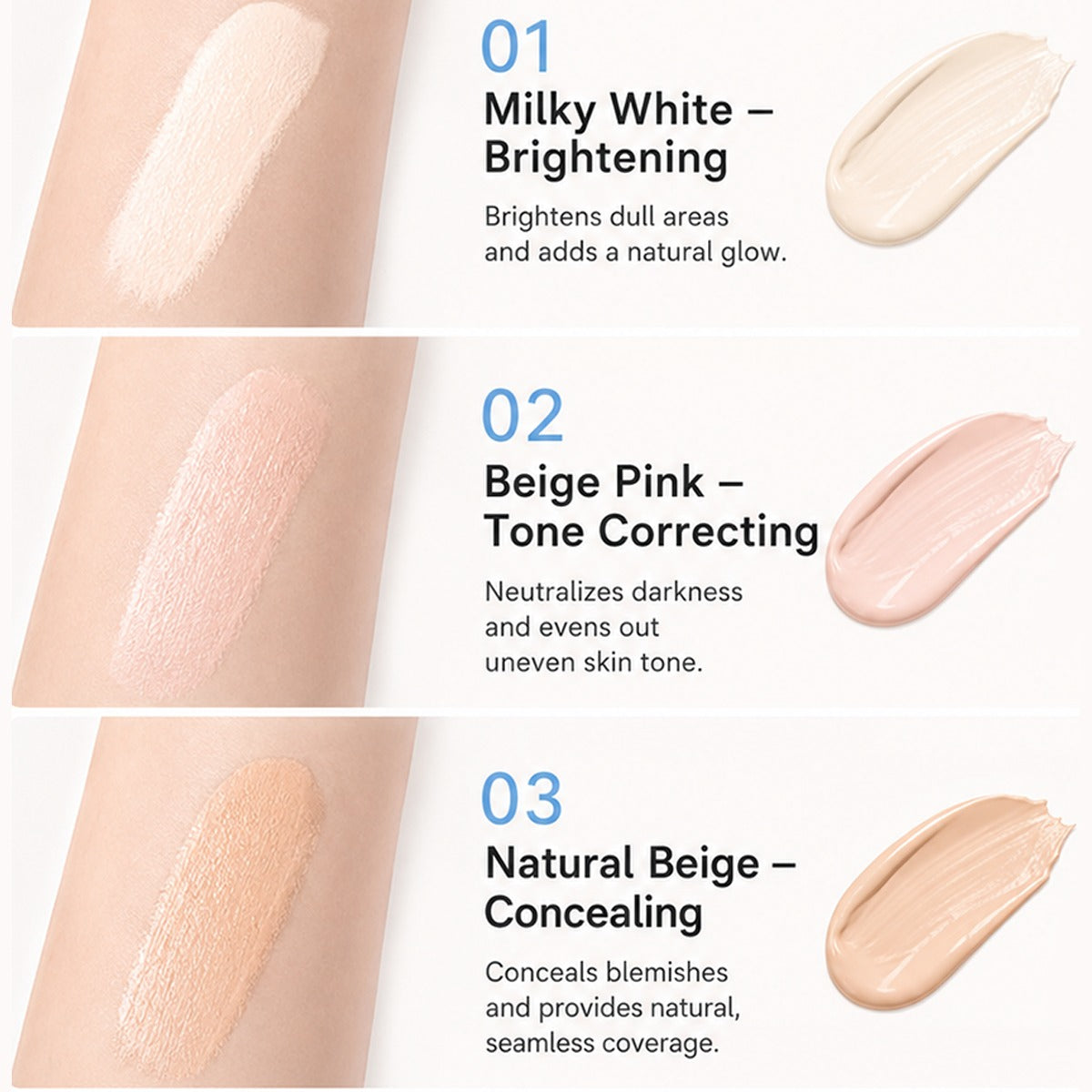 🎁 1+1 FREE✨ Concealer Stick & Cream – covers dark circles, blemishes & spots, moisturizes & blends seamlessly