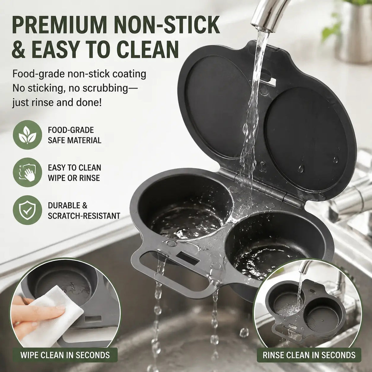 🌸BUY 1 GET 1 FREE Today!!💗 Microwave Egg Cooker – Fast Breakfast Solution For Busy Mornings
