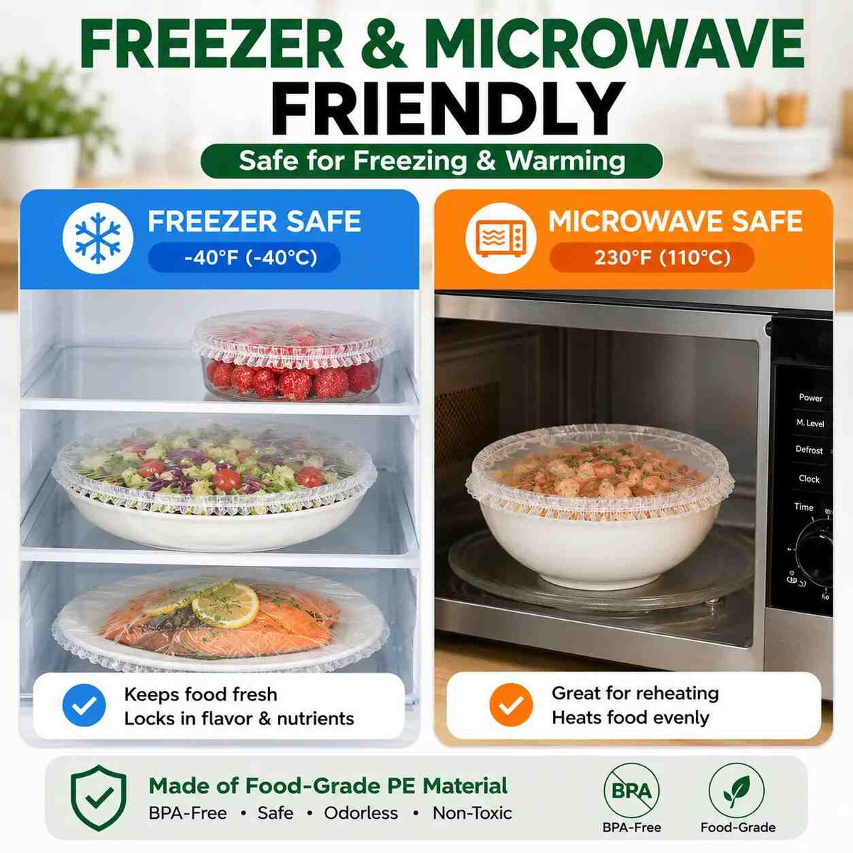 🔥LAST DAY SALE ONLY!! ✨BUY 1 GET 1 FREE!!! 100-Piece Disposable Elastic Food Covers