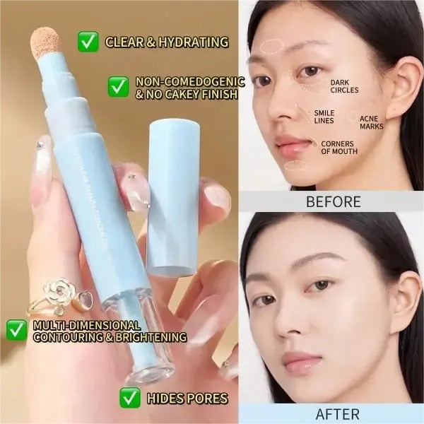 🎁 1+1 FREE✨ Concealer Stick & Cream – covers dark circles, blemishes & spots, moisturizes & blends seamlessly