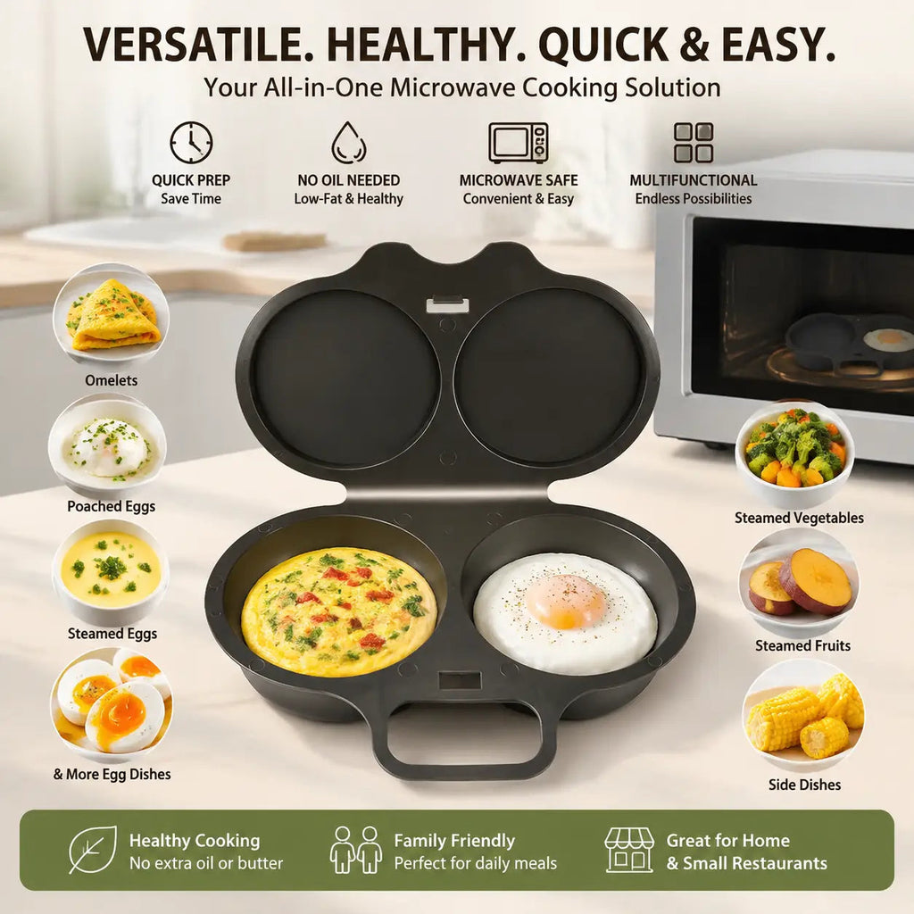 🌸BUY 1 GET 1 FREE Today!!💗 Microwave Egg Cooker – Fast Breakfast Solution For Busy Mornings