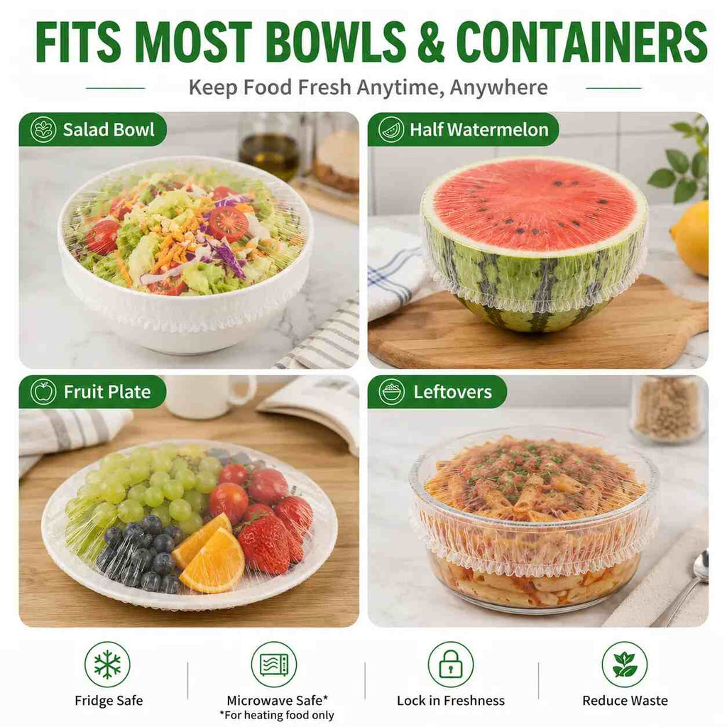 🔥LAST DAY SALE ONLY!! ✨BUY 1 GET 1 FREE!!! 100-Piece Disposable Elastic Food Covers