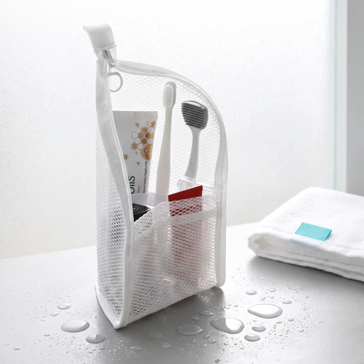 🔥LAST DAY SALE ONLY!! ✨BUY 1 GET 1 FREE!!!🔥Mesh Zipper Toiletry Storage Pouch - Multi-Pocket Travel Cosmetic Organizer Bag