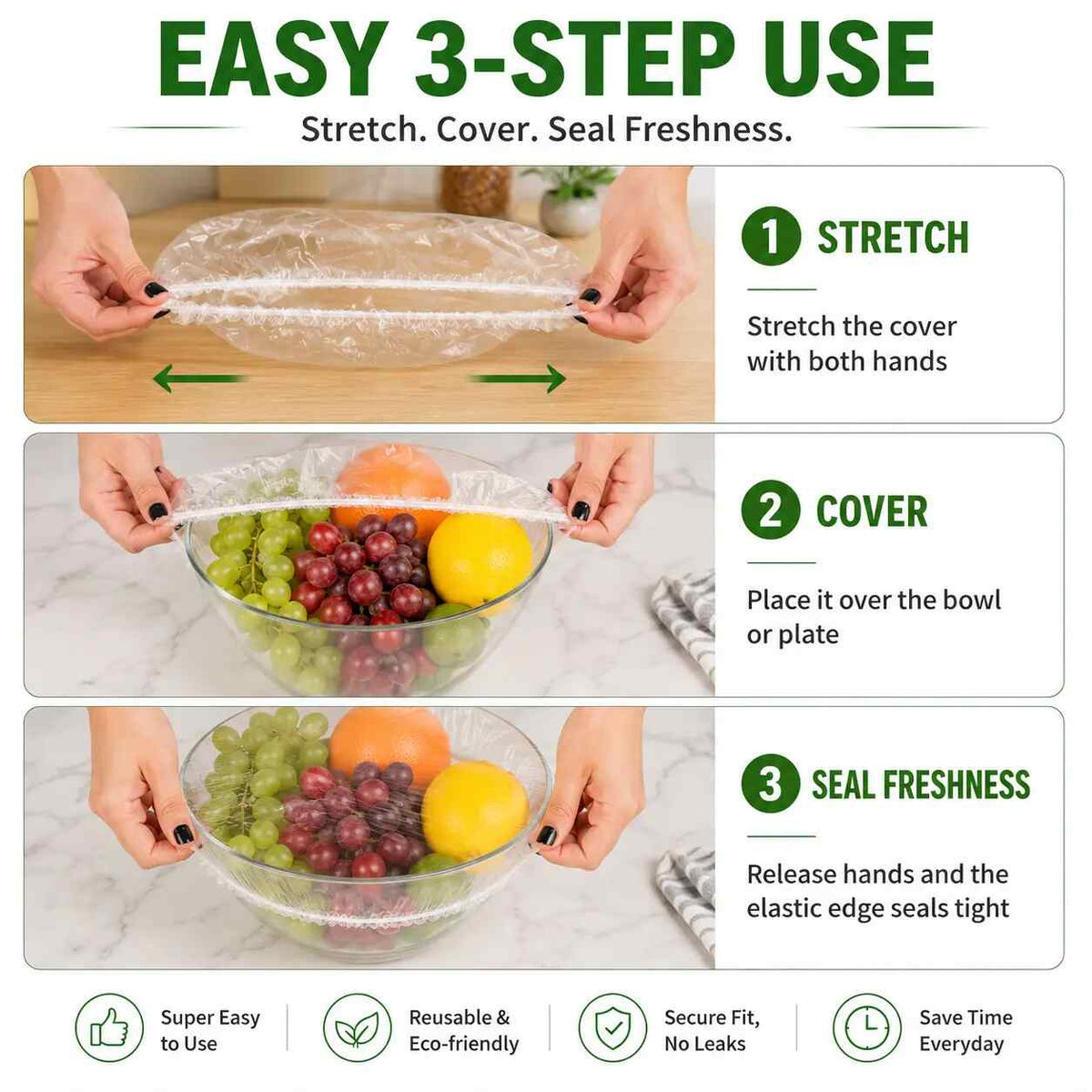 🔥LAST DAY SALE ONLY!! ✨BUY 1 GET 1 FREE!!! 100-Piece Disposable Elastic Food Covers