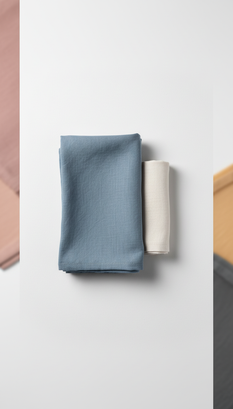 Soft Slate Linen Napkin Set