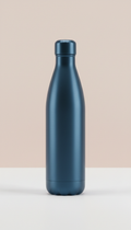 Urban Blue Brushed Metal Water Bottle